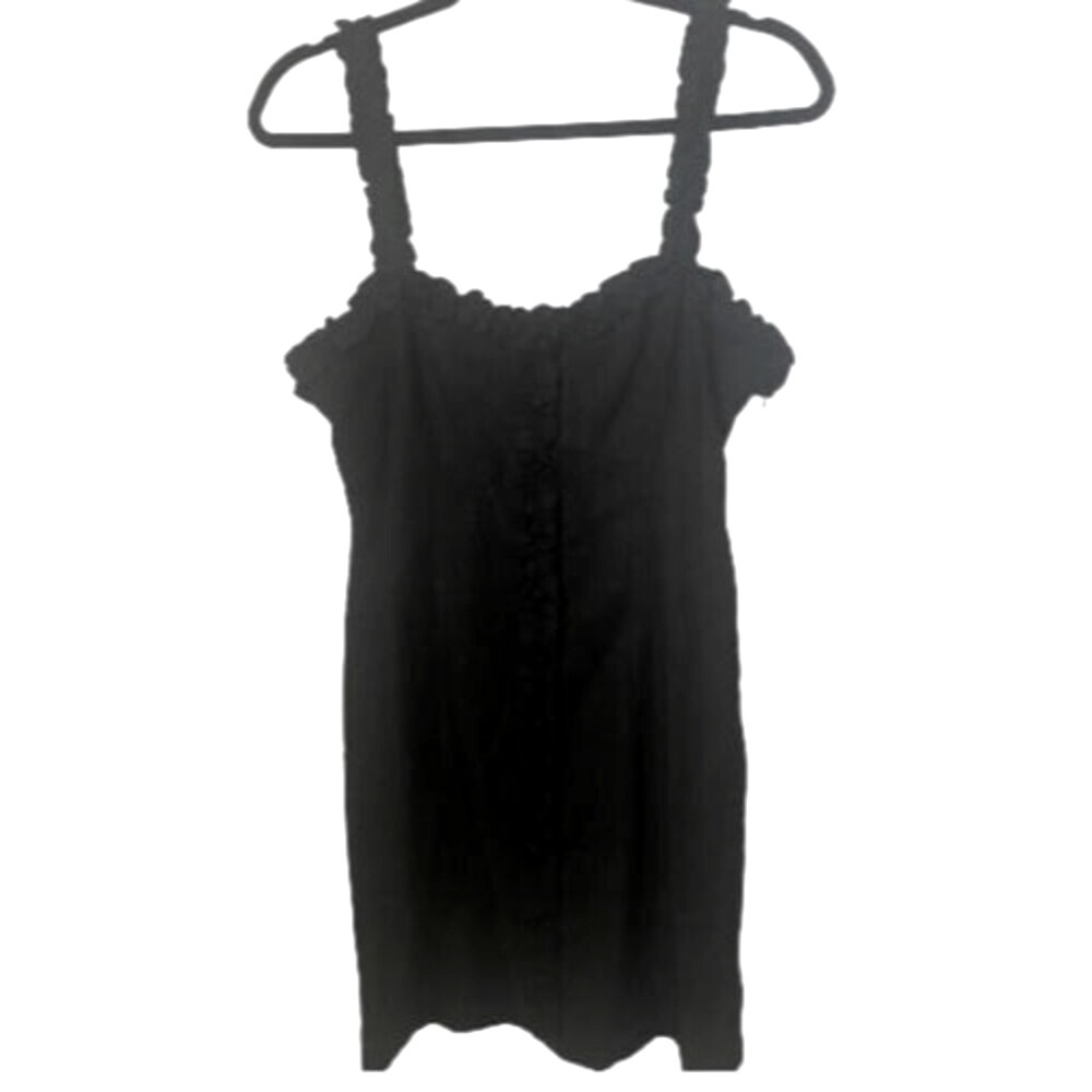Forever 21 Dress Women’s Black Linen Empire Waist Dress  Ruffle Sleevele…
